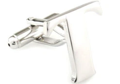 Large Personalized Initial Cufflinks - Letter T - Plus Your Choice (V-CF-M17046S-LT-T)