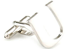 Large Personalized Initial Cufflinks - Letter U - Plus Your Choice (V-CF-M17046S-LT-U)