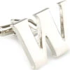 Large Personalized Initial Cufflinks - Letter W - Plus Your Choice (V-CF-M17046S-LT-W)