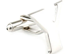 Large Personalized Initial Cufflinks - Letter Y - Plus Your Choice (V-CF-M17046S-LT-Y)