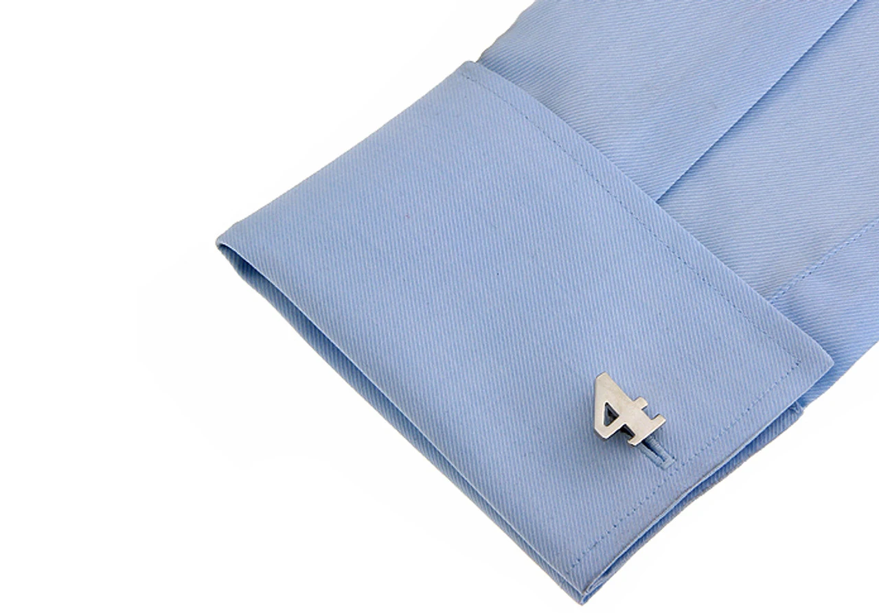 Number 4 Cufflinks - Choose 2nd Number (V-CF-M454S) 2 Number 4 Cufflinks - Choose 2nd Number (V-CF-M454S) - Image 2