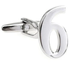 Number 6 Cufflinks - Choose 2nd Number(V-CF-M454S)