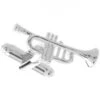 Silver Trumpet Or Cornet Cufflinks (V-CF-M52093-S)