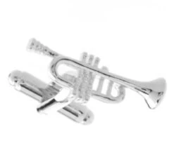 Silver Trumpet Or Cornet Cufflinks (V-CF-M52093-S)
