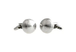 Silver Dome Cufflinks (V-CF-M64665S) -Suit Discount Store V CF M64665S 3 06228.1535034826