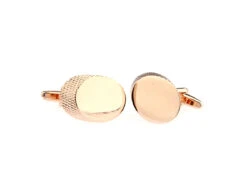 Oversized Rose Gold Cufflinks (V-CF-M68232-RG) -Suit Discount Store V CF M68232 RG 3 95774.1534403946