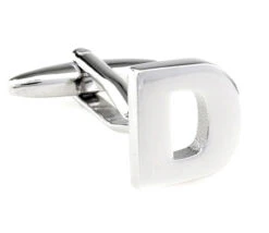 Personalized Initial Cufflinks Letter D (V-CF-M7658S-LT-D)