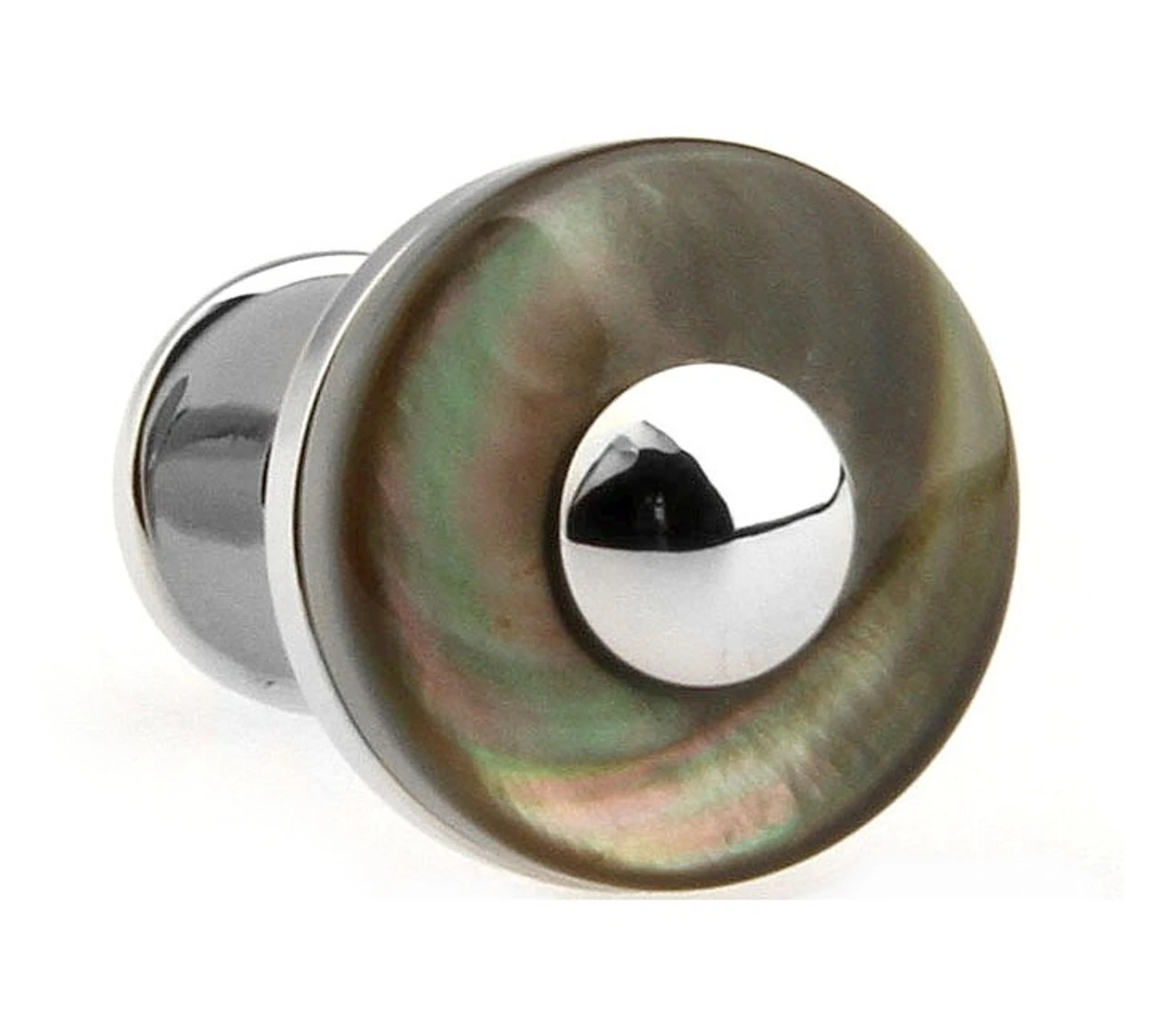 Double Button Knob Dark Abalone Shell Cufflinks (V-CF-S50554) 1 Double Button Knob Dark Abalone Shell Cufflinks (V-CF-S50554)