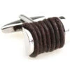 Brown Silk Rope Cufflinks (V-CF-S6495BR)