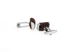 Brown Silk Rope Cufflinks (V-CF-S6495BR) -Suit Discount Store V CF S6495BR 51637.1549596570