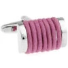 Pink Silk Rope Cufflinks (V-CF-S6495F)