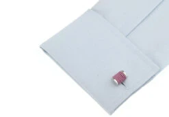 Pink Silk Rope Cufflinks (V-CF-S6495F) -Suit Discount Store V CF S6495F 3 49012.1549488767