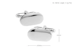 Silver Oval Cufflinks (V-CF56154) 6 Silver Oval Cufflinks (V-CF56154) -Suit Discount Store V CF56154 3 70457.1535034839
