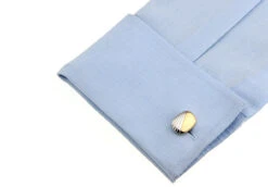 Gold Panel Silver Cufflinks (V-CF63713) -Suit Discount Store V CF63713 2 29462.1534403637