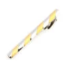 Gold Stripe On Silver Tie Bar Clip