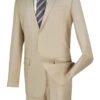 Vinci 2-Button Light Beige Classic Suit - Slim Fit