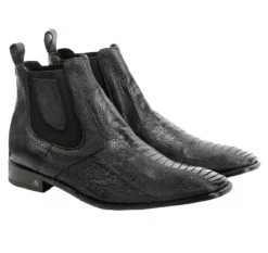 Vestigium Genuine Ostrich Leg & Calf Ankle Dress Boot