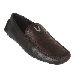 Vestigium Genuine Smooth Ostrich & Calf Moc Driver Loafer