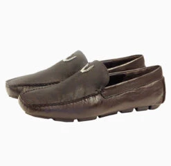 Vestigium Genuine Cat Shark Skin & Calf Moc Driver Loafer