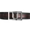 Vestigium Genuine Smooth Ostrich Leather & Calf Belt - Black Cherry