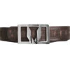 Vestigium Genuine Caiman Belly & Calf Belt - Sanded Brown