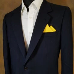 100% Linen Pre-Folded Pocket Square Handkerchief Insert - Yellow 2 Point -Suit Discount Store Yellow linen 53498.1682198056