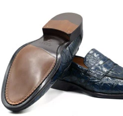 Zelli 100% Caiman Crocodile Italian Penny Long Toe Loafer - Navy Blue 12 Zelli 100% Caiman Crocodile Italian Penny Long Toe Loafer - Navy Blue -Suit Discount Store ZEL 11 201 BL 5 43553.1675112352
