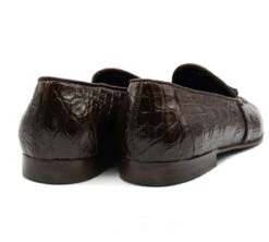 Zelli 100% Caiman Crocodile Italian Tassel Long Toe Loafer - Dark Brown 8 Zelli 100% Caiman Crocodile Italian Tassel Long Toe Loafer - Dark Brown -Suit Discount Store ZEL 11 215 BR 3 30388.1675195666