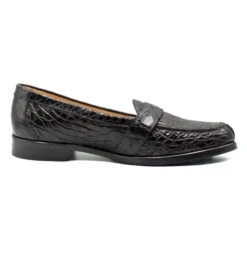 Zelli 100% Caiman Crocodile Italian Buckle Loafer - Dark Brown -Suit Discount Store ZEL 11 593 BR 5 60434.1675194544
