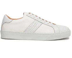 Zelli 100% Genuine Crocodile & Calfskin Sneaker - White -Suit Discount Store ZEL 61 100 WH 7 16666.1678817765