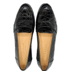 Zelli 100% Caiman Crocodile Italian Penny Loafer - Black 12 Zelli 100% Caiman Crocodile Italian Penny Loafer - Black -Suit Discount Store ZEL CRC 11 119 B 6 52497.1675107374