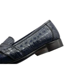 Zelli 100% Caiman Crocodile Italian Penny Loafer - Navy Blue 10 Zelli 100% Caiman Crocodile Italian Penny Loafer - Navy Blue -Suit Discount Store ZEL CRC 11 119 BL 4 63326.1675108162