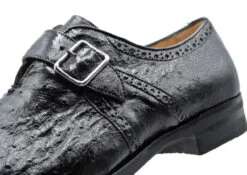 Zelli Italian 100% Genuine Ostrich Quill Monk Strap Dress Shoe -Suit Discount Store ZEL LHT 53 504 b 3 72959.1676663953