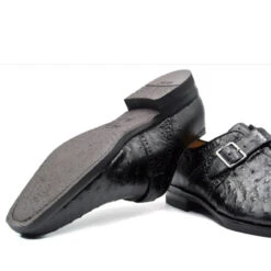Zelli Italian 100% Genuine Ostrich Quill Monk Strap Dress Shoe -Suit Discount Store ZEL LHT 53 504 b 4 81799.1676663952