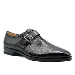 Zelli Italian 100% Genuine Ostrich Quill Monk Strap Dress Shoe -Suit Discount Store ZEL LHT 53 504 b 6 52594.1676663951