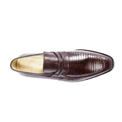 Zelli 100% Genuine Lizard Long Toe Loafer Shoe - Brown -Suit Discount Store ZEL LZ 14 589 3 95550.1519771639