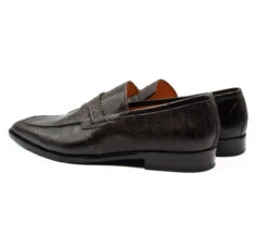Zelli 100% Genuine Lizard Long Toe Loafer Shoe - Brown -Suit Discount Store ZEL LZ 14 589 A 4 83909.1676915990