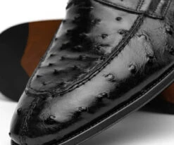 Zelli Italian Long Toe Penny Loafer In Genuine Ostrich Quill -Suit Discount Store ZEL OST 13 500 b 3 93616.1676659766