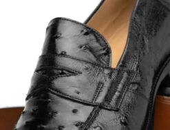 Zelli Italian Long Toe Penny Loafer In Genuine Ostrich Quill -Suit Discount Store ZEL OST 13 500 b 4 20807.1676659766