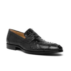 Zelli Italian Long Toe Penny Loafer In Genuine Ostrich Quill -Suit Discount Store ZEL OST 13 500 b 5 04255.1676659765