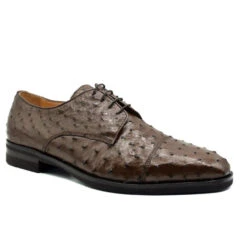 Zelli Italian 100% Genuine Ostrich Quill Cap Toe Dress Shoe -Suit Discount Store ZEL OST 23 538 br 3 66112.1676671220