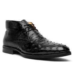 Zelli 100% Genuine Ostrich Quill Ankle Tie Chukka Boot -Suit Discount Store ZEL OST 43 594 b e 84255.1676658131