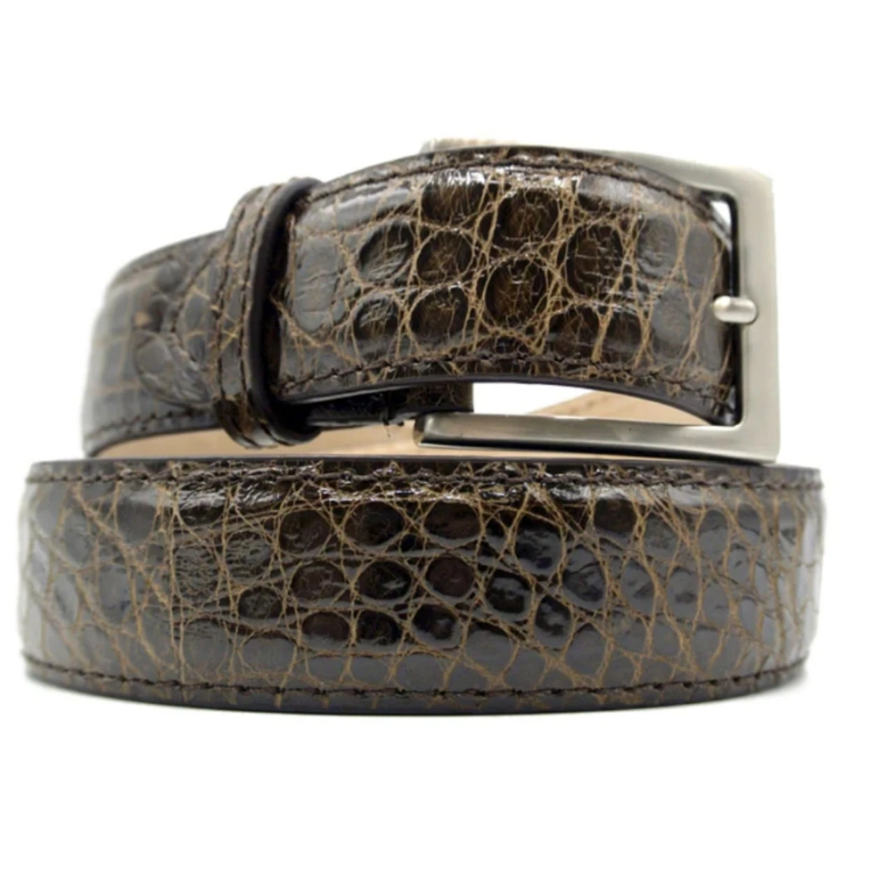 Zelli Genuine Alligator Dress Belt 3 Zelli Genuine Alligator Dress Belt - Image 3