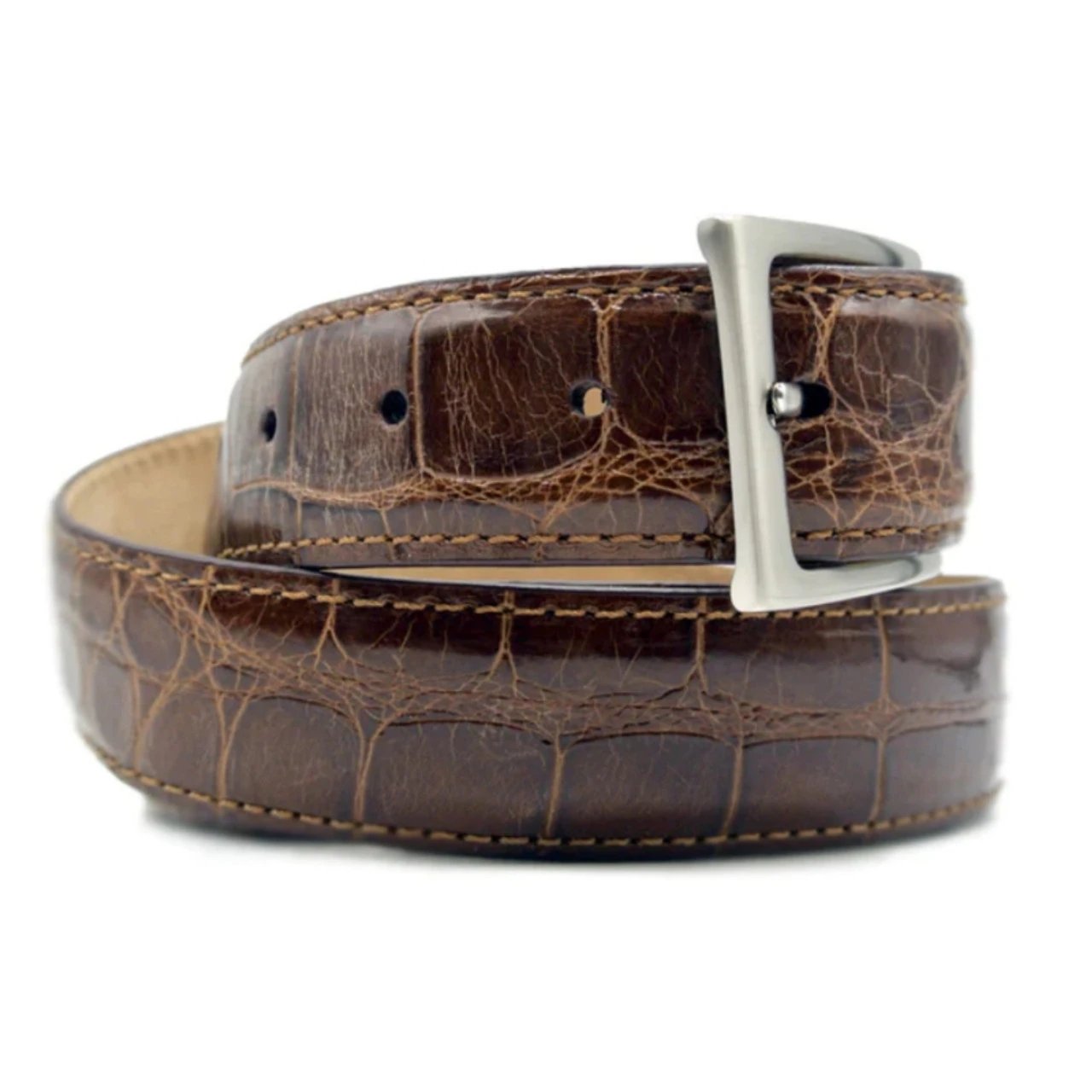 Zelli Genuine Alligator Dress Belt 2 Zelli Genuine Alligator Dress Belt - Image 2
