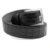 Zelli Genuine Black Matte Nile Crocodile Italian Dress Belt
