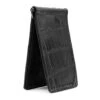 Zelli Genuine Alligator Bi-Fold Money Clip - Black