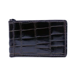 Zelli Genuine Alligator Bi-Fold Money Clip - Dark Brown -Suit Discount Store ZELW 81 530 BR 93930.1677101485