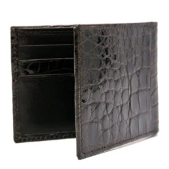 Zelli Genuine Crocodile Bi-Fold Wallet - Dark Brown -Suit Discount Store ZELW 81 540 2 93322.1677015433