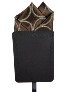 100% Silk Bronze Stitch Circles Pre-Folded Pocket Square Insert 11 100% Silk Bronze Stitch Circles Pre-Folded Pocket Square Insert -Suit Discount Store bronze Circle6 61837.1668811766