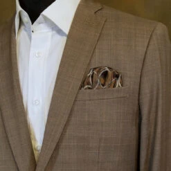 Bronze 100% Silk Dupioni Embroidered Pre-Folded Pocket Square Insert -Suit Discount Store bronzecircle 39234.1640208464